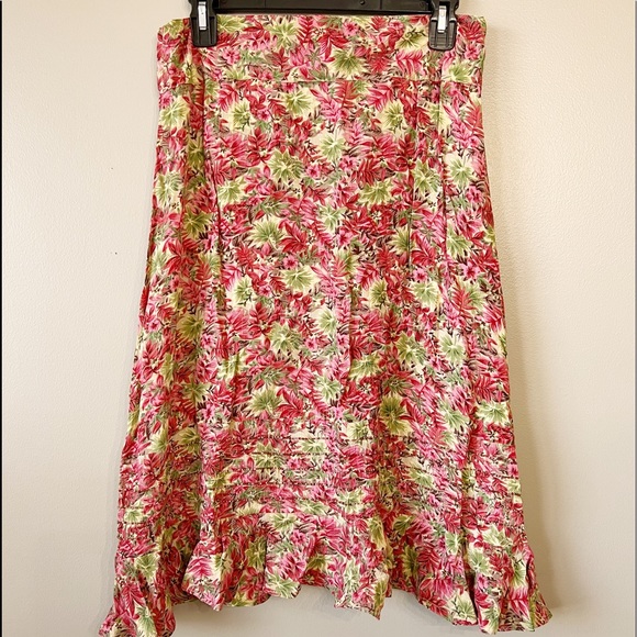 April Cornell Dresses & Skirts - LAST CHANCE 🚨Vintage April Cornell Floral Beaded Midi Skirt